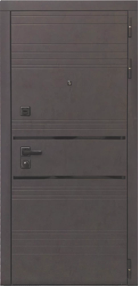 Входная дверь ДвериПРО L-43 ПВХ 10мм Астрод Velutto Grigio DPRO195699 внешняя сторона