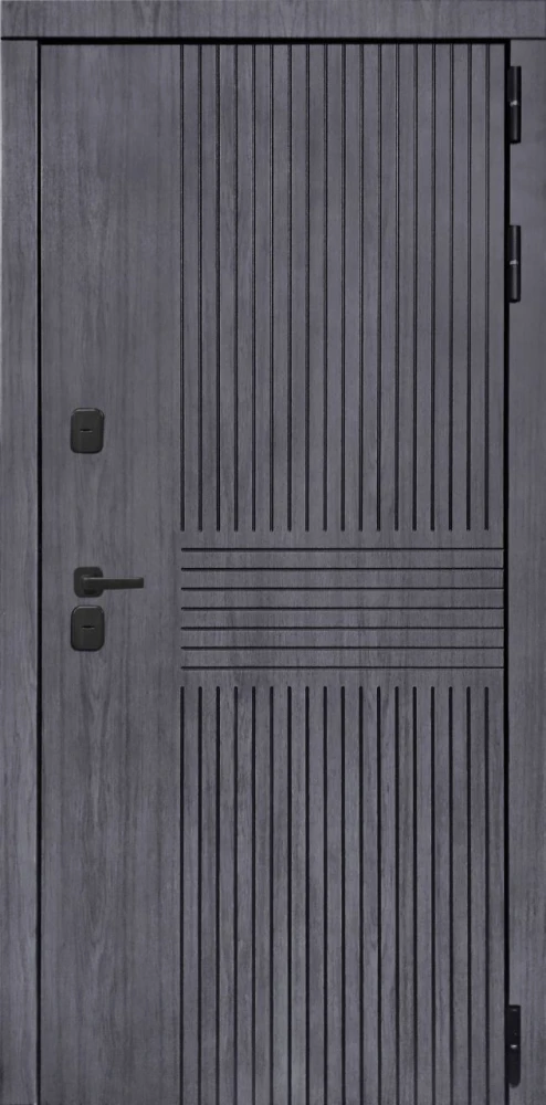 Входная дверь ДвериПРО Берген Без фрезеровки Дуб пацифик горизонт DPRO198240 внешняя сторона