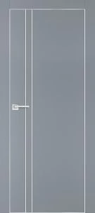 Межкомнатная дверь PX-20  AL кромка с 4-х ст. Серый матовый