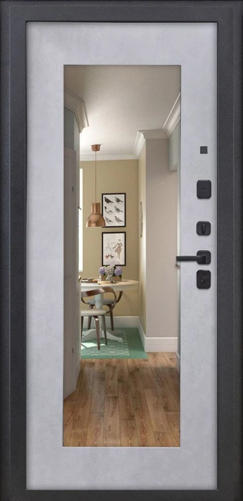 Входная дверь ДвериПРО Квадро ФЛЗ-603 Бетон снежный DPRO201351 внутренняя сторона