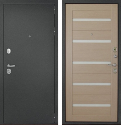 Дверь Рубикон Царга Серебро Капучино